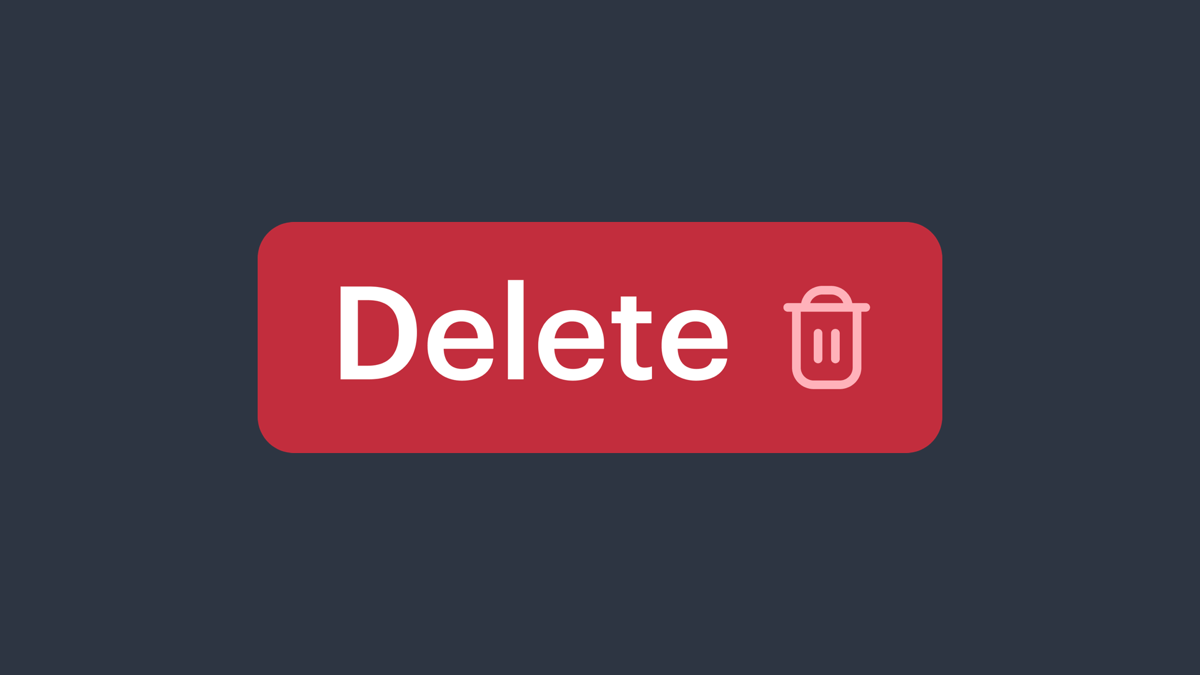 Delete button with a trash icon.