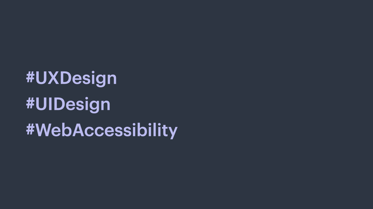 The same three hashtags, this time in camel case.